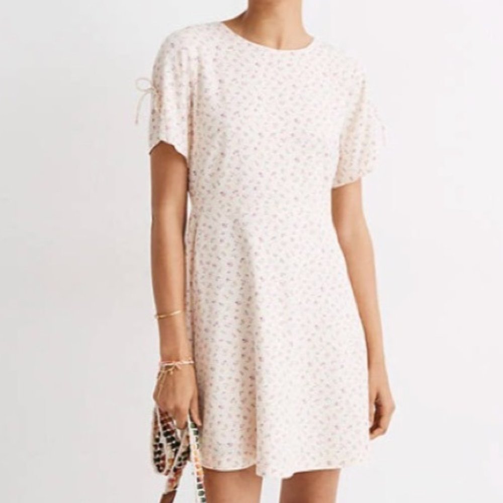Madewell Tie Sleeve Retro Dress in Dutch Dandelion